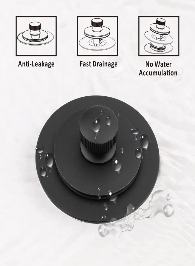 Artiwell Universal Lift and Turn Bath Drain Stopper and Cover, Bathtub Drain Stopper, Replaces lift and turn, Tip-Toe and Trip Lever drains for Tub, EZ Installation and Clearing (MATT BLACK) - Image 4