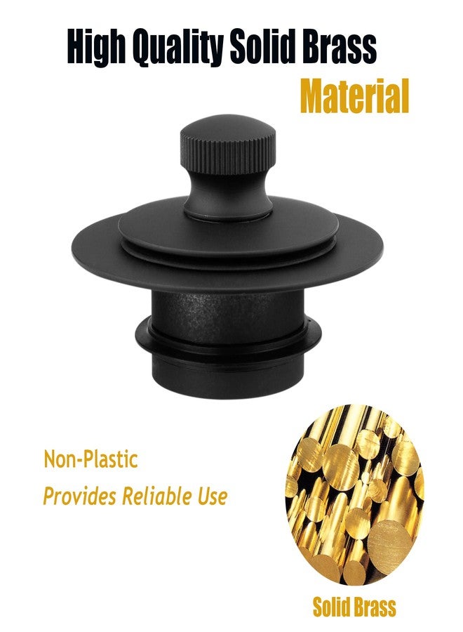 Artiwell Universal Lift and Turn Bath Drain Stopper and Cover, Bathtub Drain Stopper, Replaces lift and turn, Tip-Toe and Trip Lever drains for Tub, EZ Installation and Clearing (MATT BLACK) - Image 5