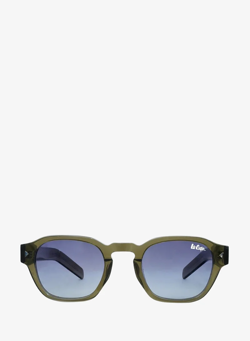 Lee Cooper 1.1 Polarized Sunglasses Brown Frame Blue Gradient Mirror Lens 49mm  - LCU10556C1