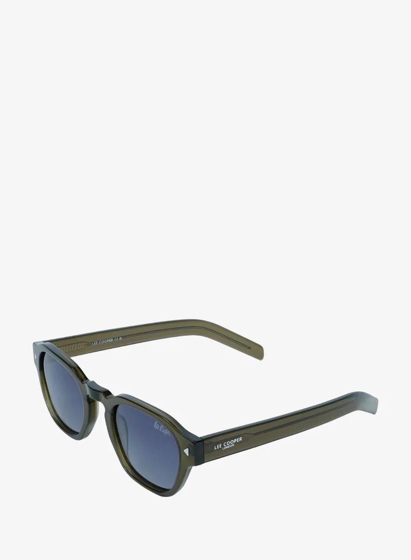Lee Cooper 1.1 Polarized Sunglasses Brown Frame Blue Gradient Mirror Lens 49mm  - LCU10556C1