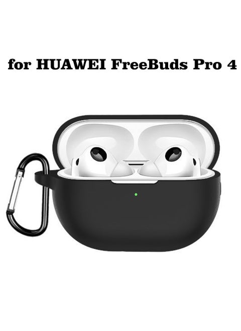 غطاء حالة السيليكون الوقائي لـ HUAWEI FreeBuds Pro 4 سماعات أسود