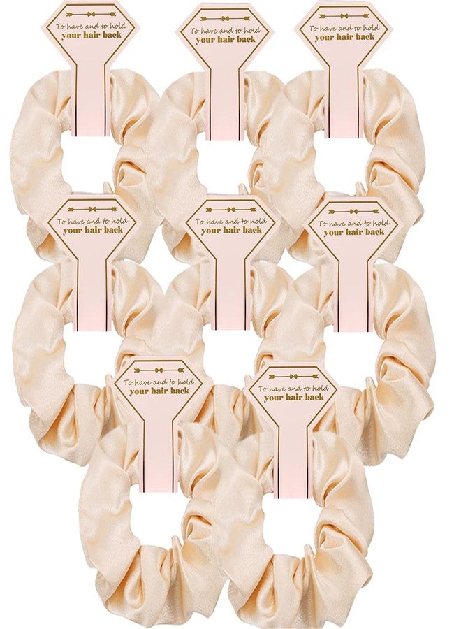 Antetek 8pack Satin Bridesmaid Proposal Favors Hair Ties Elastic Hair Scrunchies Bachelorette Party Galentine's Day Gifts - Image 1
