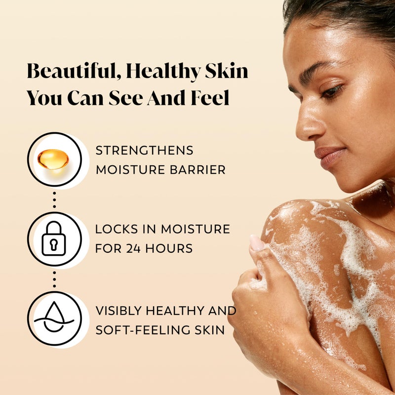 Olay غسول الجسم أولاي فائق الترطيب للنساء، ترطيب لمدة 24 ساعة، يغذي بعمق، مركب فيتامين ب3، رائحة زبدة الكاكاو، 33 أونصة سائلة - Image 2