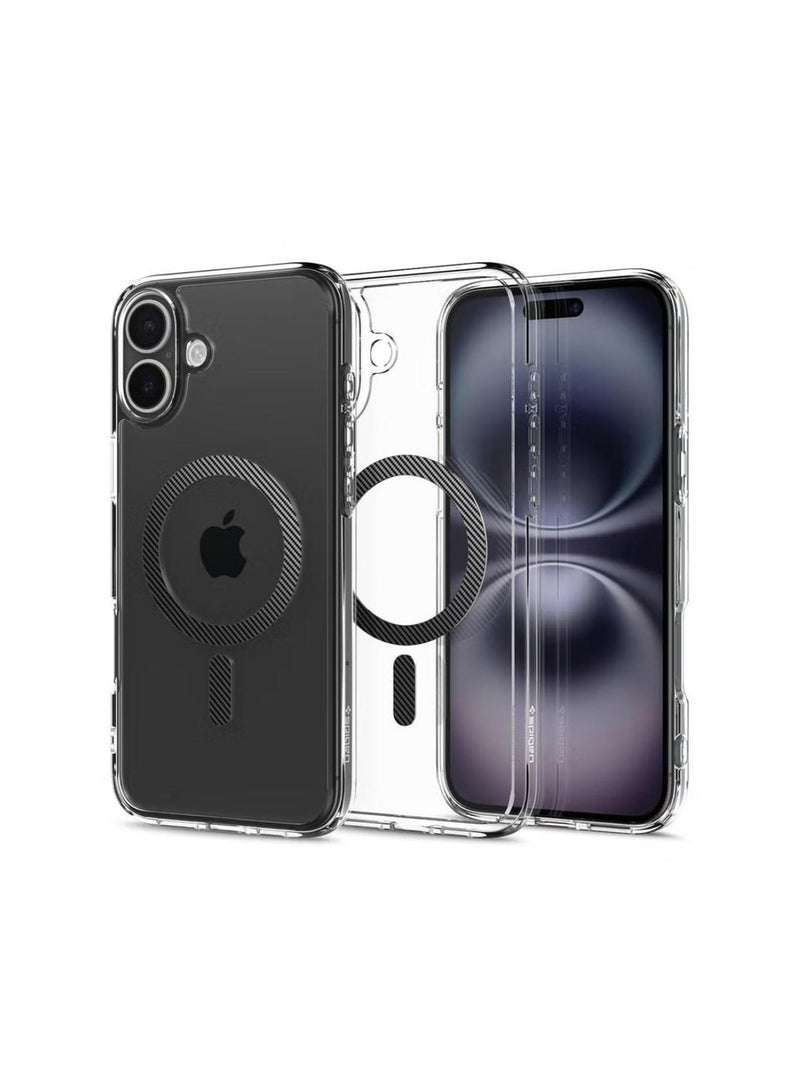 Spigen Ultra Hybrid MagFit for iPhone 16 Plus Case Cover with MagSafe (2024) - Carbon Fiber - Image 1