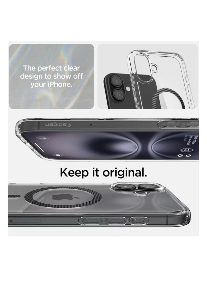 Spigen Ultra Hybrid MagFit for iPhone 16 Plus Case Cover with MagSafe (2024) - Carbon Fiber - Image 3