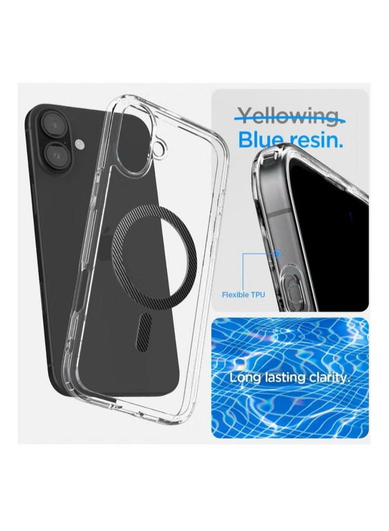Spigen Ultra Hybrid MagFit for iPhone 16 Plus Case Cover with MagSafe (2024) - Carbon Fiber - Image 4