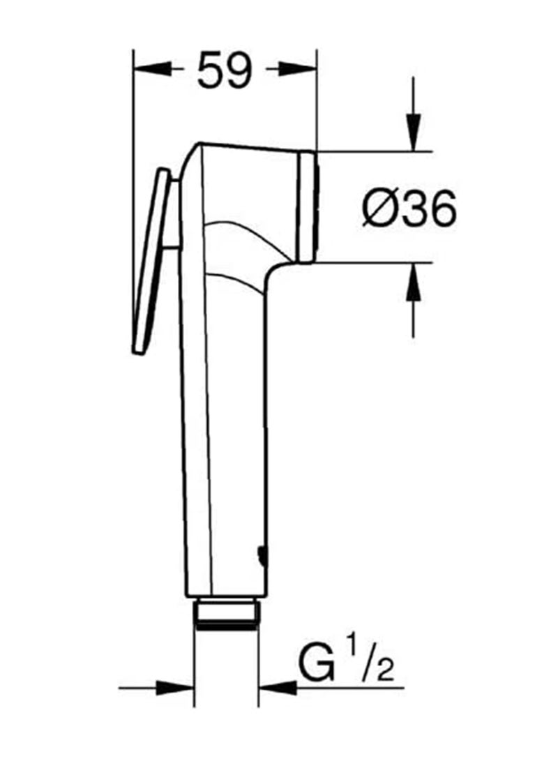 SOLARAE Hand Shower Spray Shower Accessories, Light and Convenient, Easy to Replace, Handheld Bidet Sprayer for Toilet Diaper Sprayer with Wall Base and Hose - Image 3