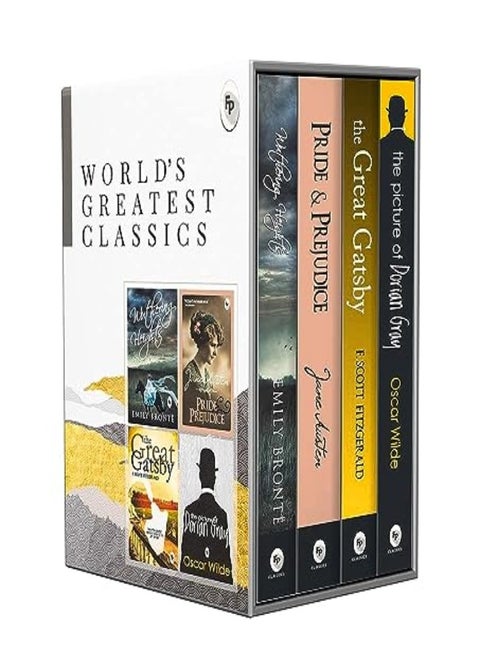 World S Greatest Classics Set Of 4 Books Fingerprint by F. Scott Fitzgerald, Oscar Wilde, Emily Bront , Jane Austen Paperback