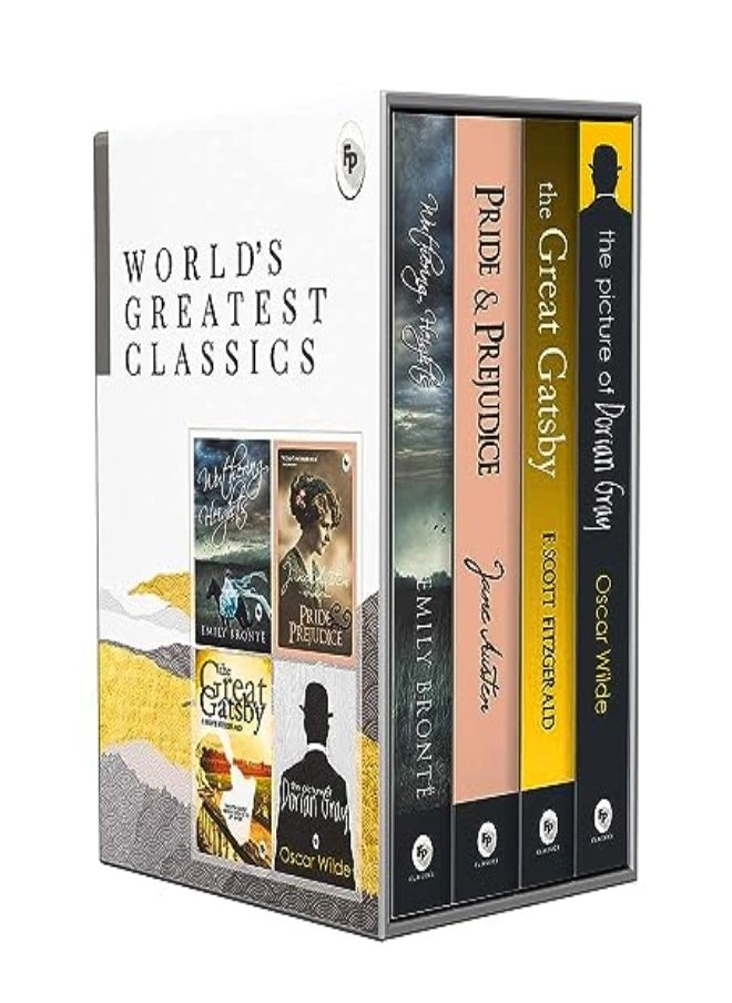 World S Greatest Classics Set Of 4 Books Fingerprint by F. Scott Fitzgerald, Oscar Wilde, Emily Bront , Jane Austen Paperback 