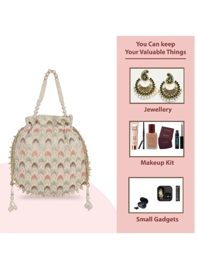 لافي نور مطرز بنقش شيفرون - حقيبة نسائية بوتلي