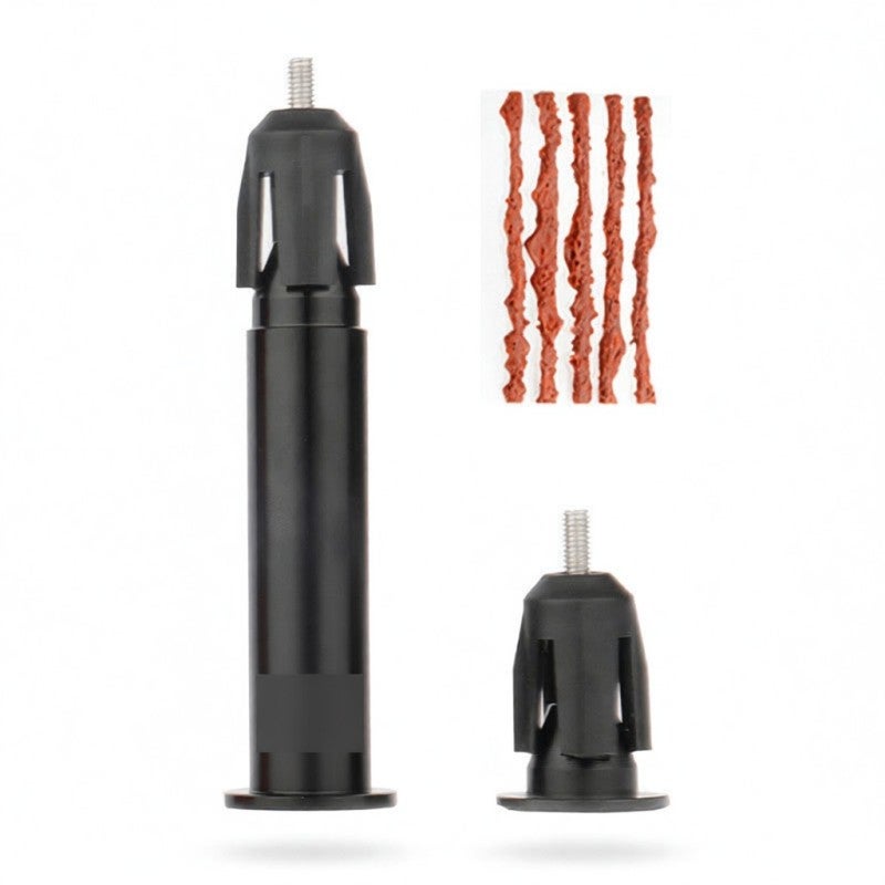 YSANAM Bicycle Tubeless Tyre Repair Kit MTB Road Bike Tires Drill Tool with 5 Tire Plugs and Handle Bar End - Image 1