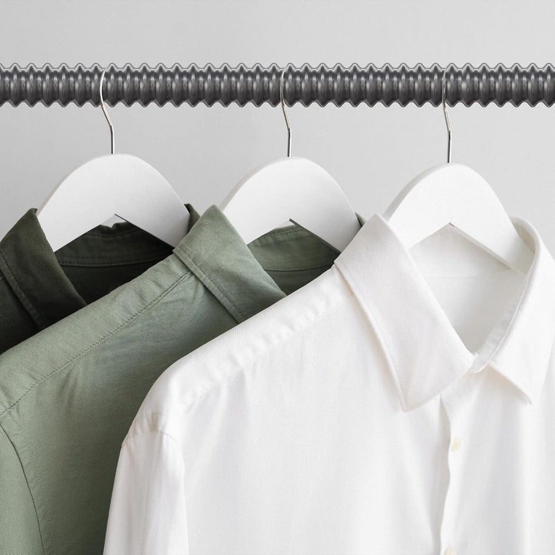 غطاء قضيب الخزانة من Closetcadet - غطاء قضيب الملابس من الأنابيب البلاستيكية الواقية - منظم التيشيرتات المعلق لجميع قضبان الخزانة وخزائن الملابس - غطاء ملابس للرجال والنساء لقضيب الخزانة - Image 2