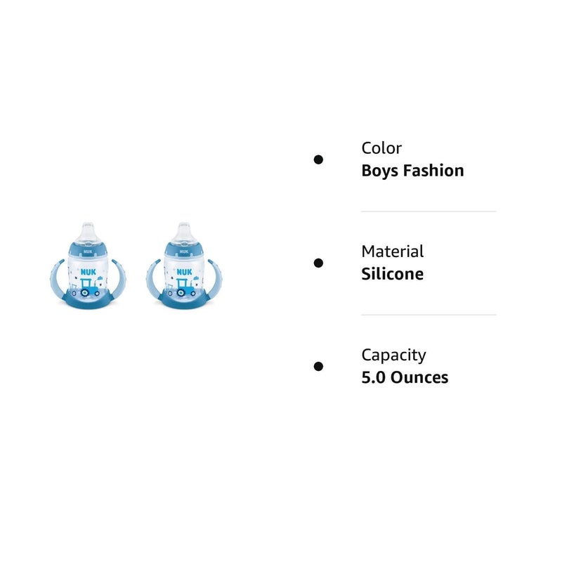 NUK Learner Cup 2 Count Pack of 1 Tractor Neutral - Image 3