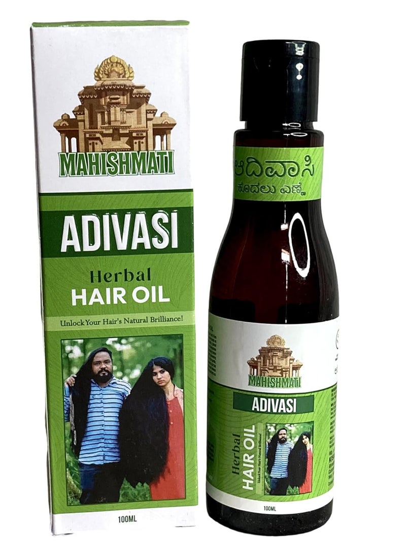 Original Mahishmati Adivasi Herbal Hair Growth Oil,Controls Hair fall,Strong and Healthy Hair,Repair Frizzy Hair,Scalp Nourishment,Helps Hair Thickening,Reduces Split Ends 100ml  - Image 1