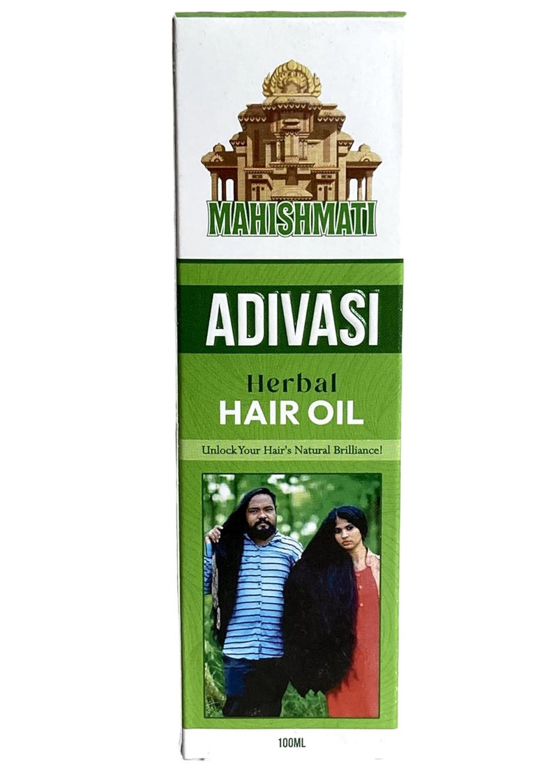 Original Mahishmati Adivasi Herbal Hair Growth Oil,Controls Hair fall,Strong and Healthy Hair,Repair Frizzy Hair,Scalp Nourishment,Helps Hair Thickening,Reduces Split Ends 100ml  - Image 3