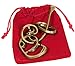 Hanayama Enigma Hanayama Cast Metal Brain Teaser Puzzle Level 6 Difficulty Rating Red Velveteen Drawstring Pouch Bundled Items - Image 2