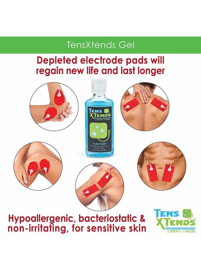 FlexTone TensXtends Conductive Adhesive Gel for Tens Pads - Patented Formula That Will Extend The Life of Your depleted Electrode Pads of Your Tens and EMS Units (2 FL OZ) - Image 4