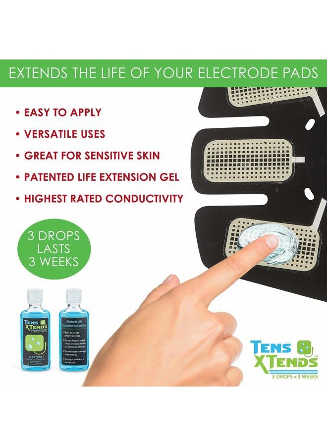 FlexTone TensXtends Conductive Adhesive Gel for Tens Pads - Patented Formula That Will Extend The Life of Your depleted Electrode Pads of Your Tens and EMS Units (2 FL OZ) - Image 2