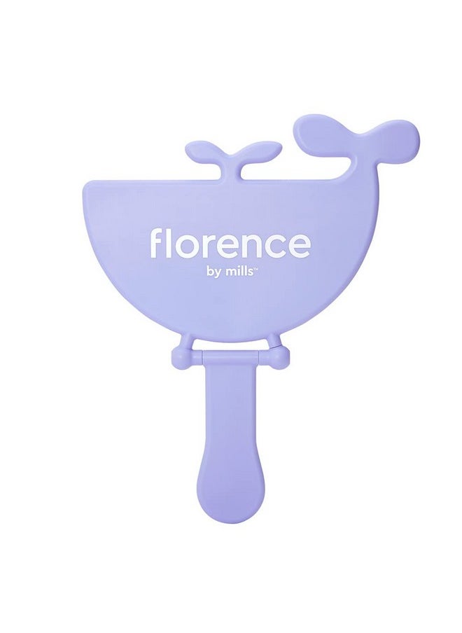 florence by mills Whale Handheld Mirror Multifunctional Hand Mirror Sleek + Slim + Lightweight Perfect For Travel And Applying Makeup Purple Whale Shape Vegan & Crueltyfree  - Image 3