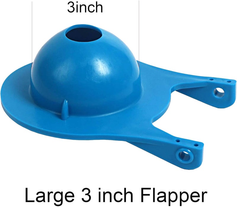 GZJoSum 3 Inch Toilet Flapper Replacement Compatible with Gerber 99-788, Easy to Install with 2 Toilet Handle & Stainless Chain, Long Lasting Rubber Toliet Flapper, Blue(4PCS) - Image 2