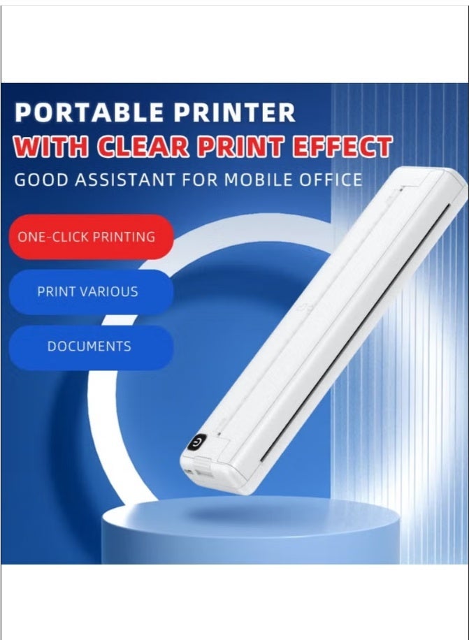 Verdant Reverie X8 Portable Thermal Printer, Supports A4 Thermal Paper, 200DPI Inkless Mobile Travel Printers for Car School Office, Mini Bluetooth Printer for Android for iOS Phone - Image 3