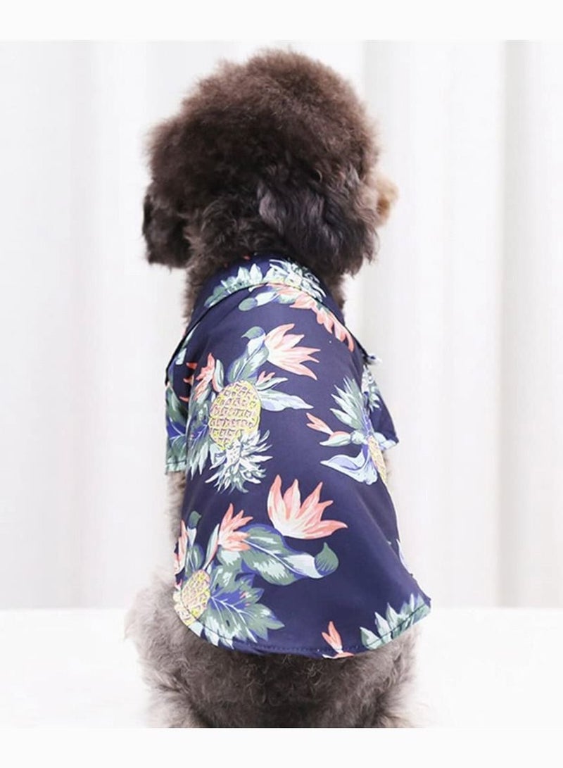 SYOSI Pet Summer Clothes, SYOSI 4 Pieces Breathable Dog Hawaiian Shirt Cool Puppy Sweatshirt for Small Dogs and Cats, Fit for About 1 to 1.5 Kg of Pets  - Image 4