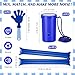 Rotatingpals 48 Pcs Cheering Noisemakers Set Included 12 Pcs Mini Air Horns Noisemakers 12 Hand Clappers 24 Thunder Sticks for Birthdays Sporting EventsBlue - Image 4