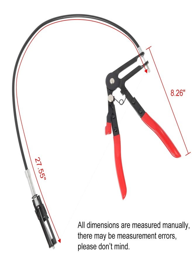 YaeKoo 3Pcs Hose Clamp Pliers Kit, Long Reach Wire Spring Hose Clamp Plier Wire Long Clip Removal Tool, 45 Degree Angled Hose Clamp Plier, Flat Band Hose Clamp Plier for Automotive Coolant Radiator - Image 2