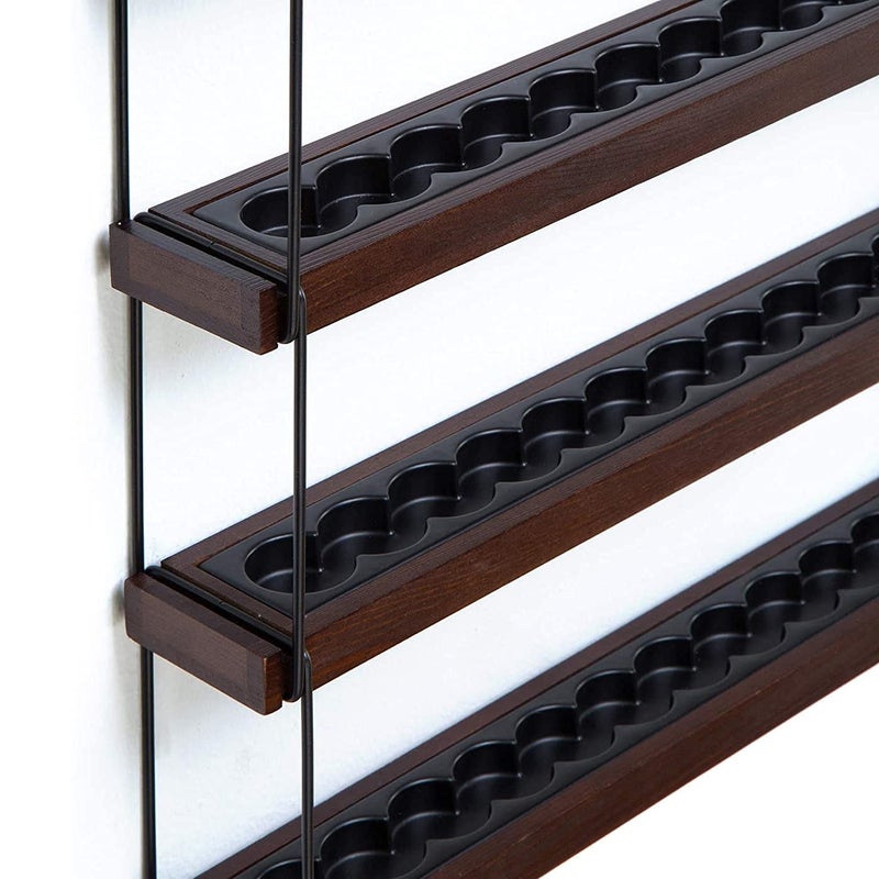 J JACKCUBE DESIGN Essential Oils Display Shelves Wall Mount Black Metal and Wood, Nail Polish Paint Holder Rack Organizer Holds 70 Bottles (5 Tier) : MK482A - Image 5