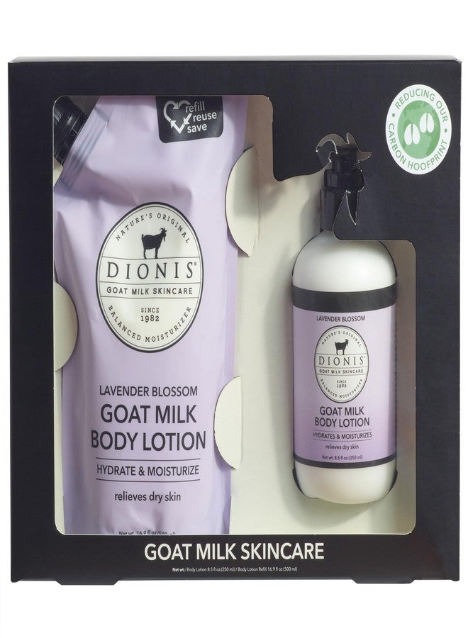 Dionis Goat Milk Lavender Blossom Body Lotion & Refill Pouch 2-Piece Gift Set - Image 1