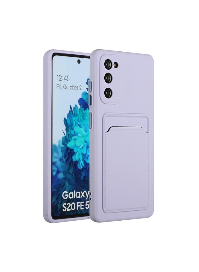 اس-توب جراب لهاتف Samsung Galaxy S20 FE بتصميم فتحة بطاقة، جراب واقٍ مقاوم للصدمات من مادة TPU - Image 1