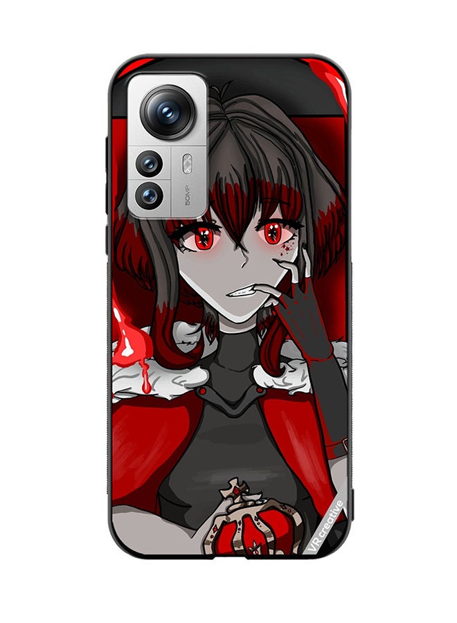 VR CREATIVE Protective Case Cover For Xiaomi 12 Pro Portrait Of Anime Character Girl Design Multicolour - Image 1