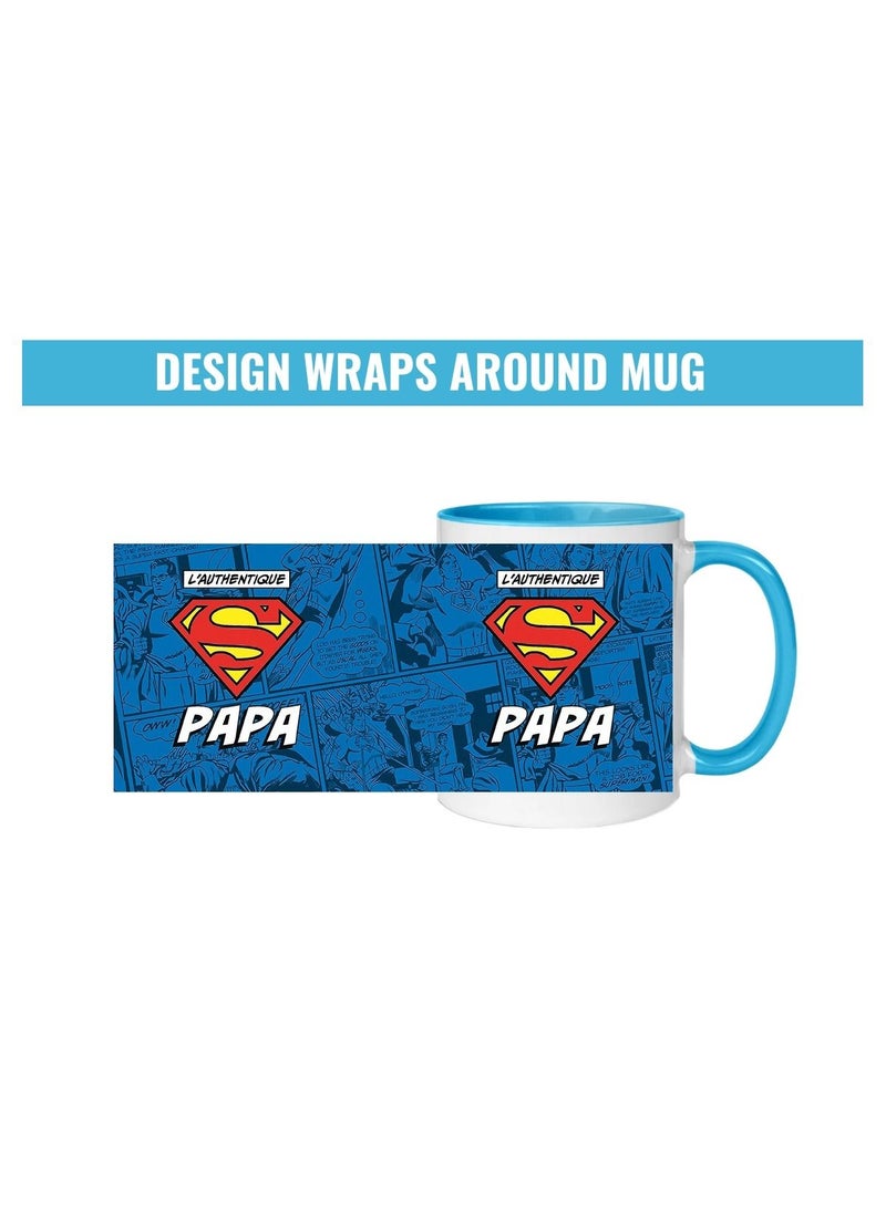 MEC - Authentic Papa Superman Design Printed Coffee Mug 325 Ml - Image 1
