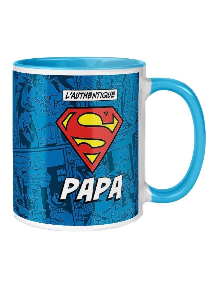 MEC - Authentic Papa Superman Design Printed Coffee Mug 325 Ml - Image 1