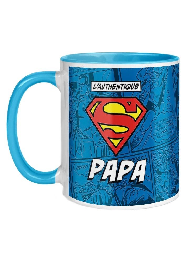 MEC - Authentic Papa Superman Design Printed Coffee Mug 325 Ml - Image 1