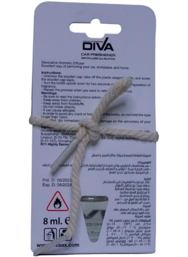 Diva Car Freshener Magnolia Cherry Scent 8ML - Image 3