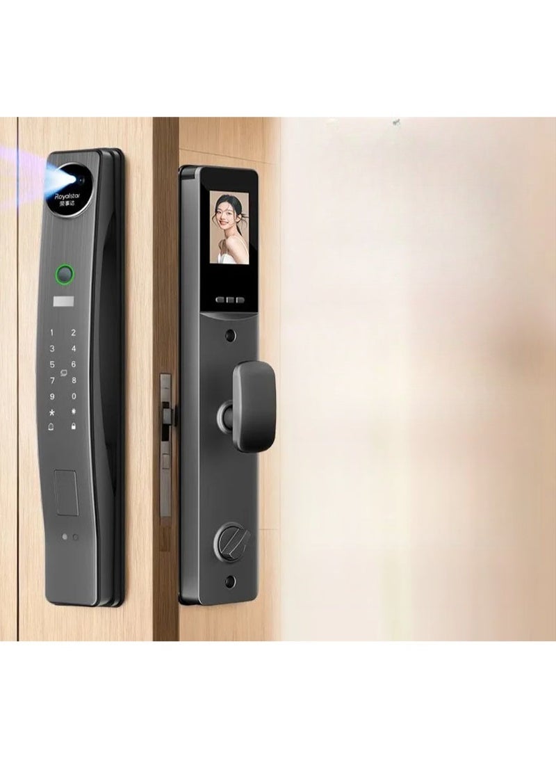 Royalstar Full-Automatic Fingerprint Lock with Facial Recognition, Vein Scan, and Peephole - Image 1