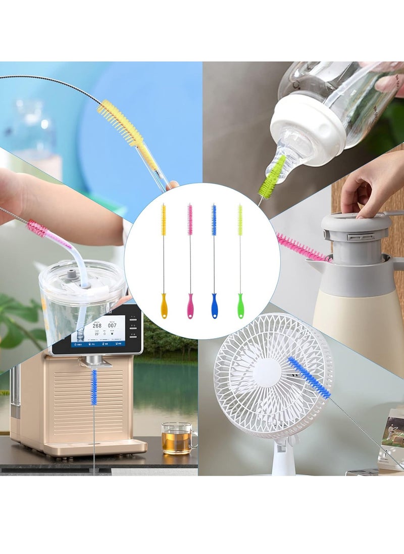SYOSI - 20 Pieces Bottle Brush, 10 Inch Straw Cleaner Straw Brush Pipe Cleaners, 4-Color Nylon Wire, Cleaning Brush Suitable For Baby Bottle Plug Holes Tubes Coffee Machine - Image 1