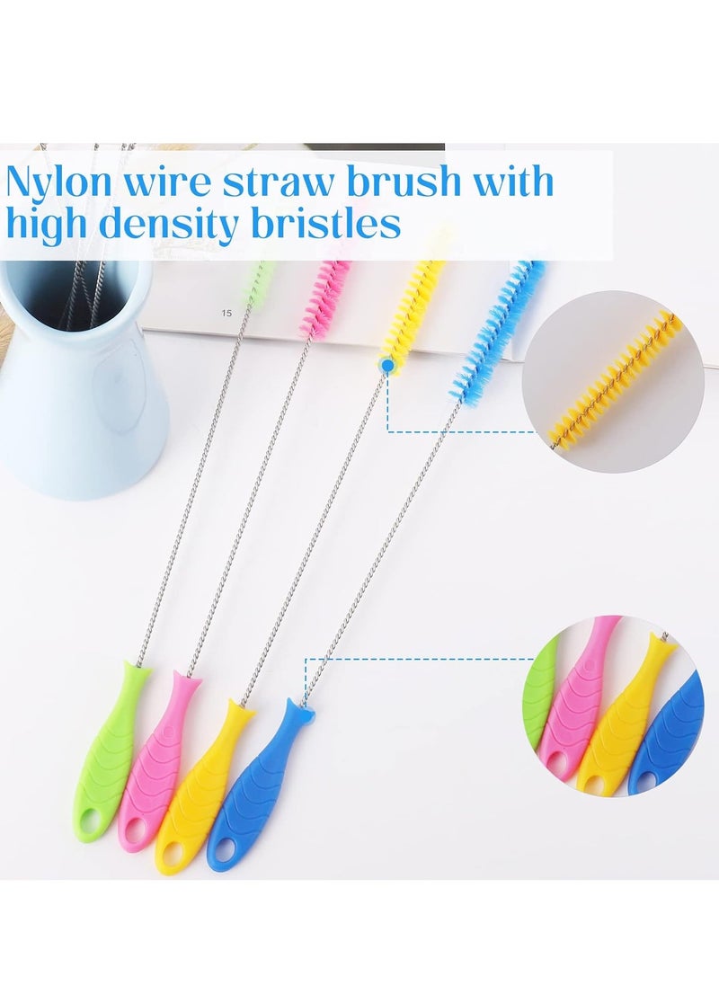 SYOSI - 20 Pieces Bottle Brush, 10 Inch Straw Cleaner Straw Brush Pipe Cleaners, 4-Color Nylon Wire, Cleaning Brush Suitable For Baby Bottle Plug Holes Tubes Coffee Machine - Image 1