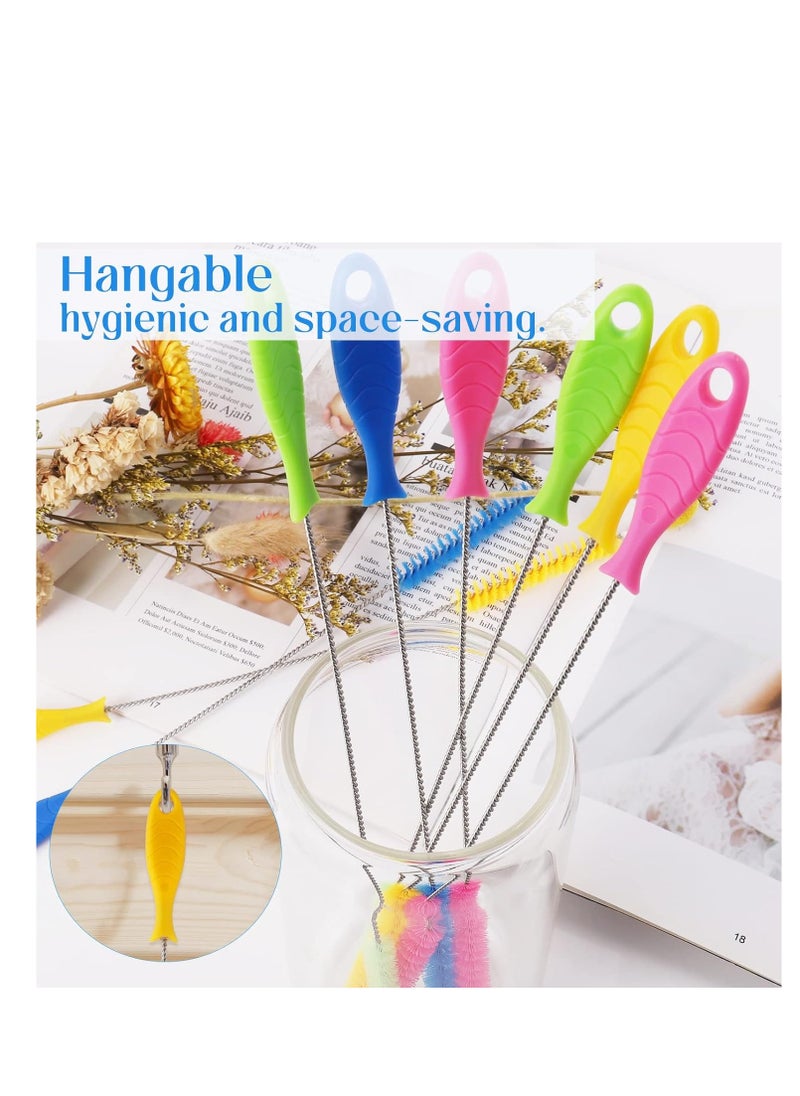 SYOSI - 20 Pieces Bottle Brush, 10 Inch Straw Cleaner Straw Brush Pipe Cleaners, 4-Color Nylon Wire, Cleaning Brush Suitable For Baby Bottle Plug Holes Tubes Coffee Machine - Image 1