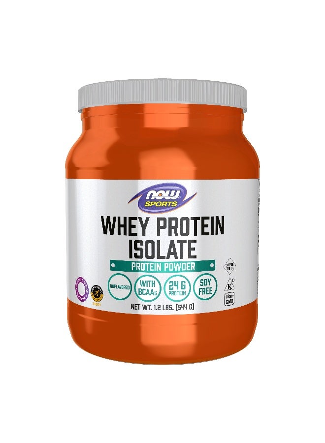 Now Sports, Whey Protein Isolate Unflavored Powder 1.2 Lbs. - Image 1