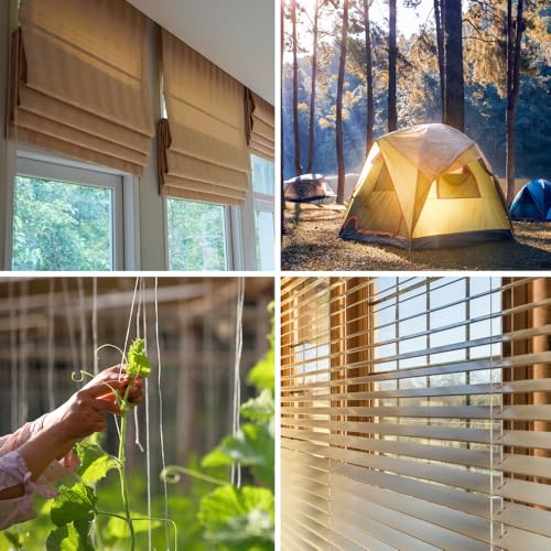 Mandala Crafts 2mm Oak Blind Strings Lift Shade Cord - 109 Yards Braided Nylon Cord for Roman Shades, Curtain String, and Blinds Repair or Replacement - Image 5