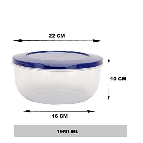 Cutting EDGE 1950ml Eco-Storage Plastic Container & Organizer Set of 6 for Kitchen, Refrigerator, Lunch & Food Storage (Dark Blue) - Image 5