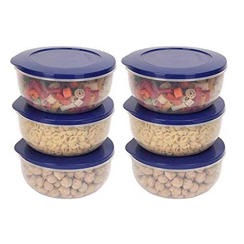 Cutting EDGE 1950ml Eco-Storage Plastic Container & Organizer Set of 6 for Kitchen, Refrigerator, Lunch & Food Storage (Dark Blue) - Image 1