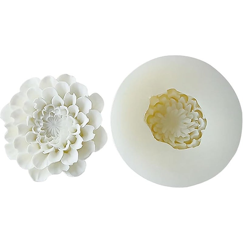 ESEENS Flower Candle Mold Flower Mold Succulent Mold Plant Mold Flower Resin Casting Mold Resin Making Molds Silicone Mold for Candle Home Decorate Mold Candle Making Mold 3D Animal Mold Clay Mold - Image 4