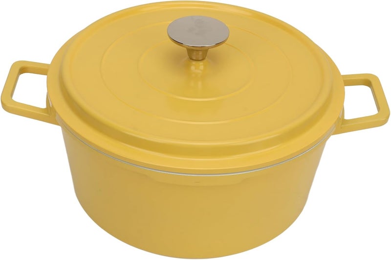 fannay Enameled Dutch Oven, Round Dutch Oven Pot with Lid 9.4in Dia, Dual Handles, Non Stick Enamel Coating Heavy-Duty Cookware for Braising, Stews, Roasting, Bread Baking, Heat - Image 1