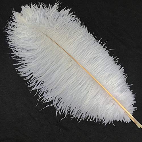 Sowder 5pcs Ostrich Feathers 16-18inch(40-45cm) Home Wedding Decoration(White) - Image 2