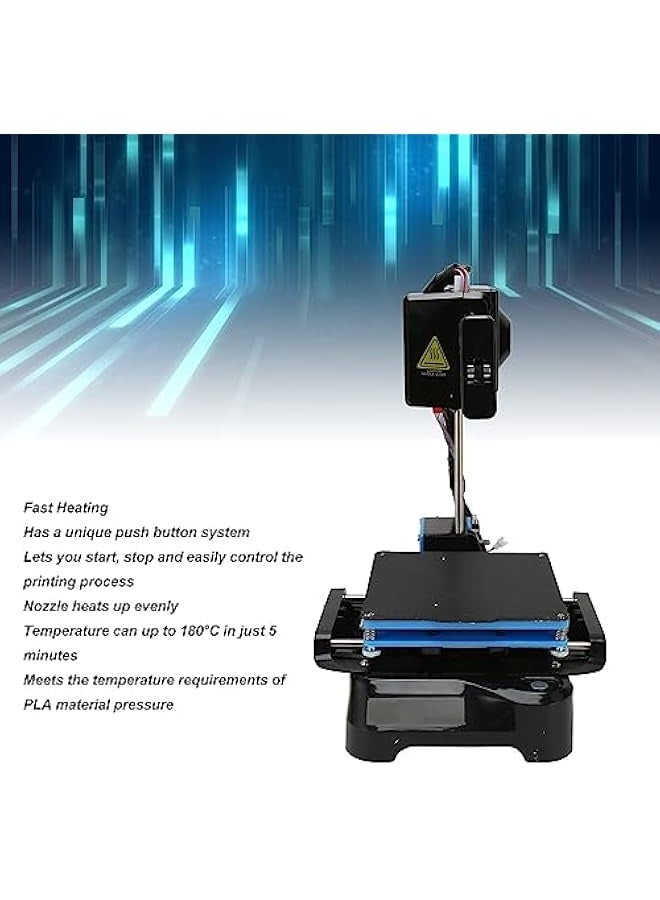 FDM Mini 3D Printer, Your First Entry-Level 3D Printer, High Printing Accuracy, 4x4x4in Printing Volume, Direct Extruder FDM Small 3D Printer, Small 3D Printer for Beginners (UK Plug) - Image 4