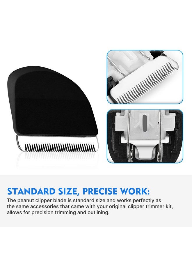 CR8GR8 2 Pack Peanut Clipper Replacement Blade, Snap-On Replacement Blade for Wahl Peanut Hair Clipper #2068-300, Black - Image 3