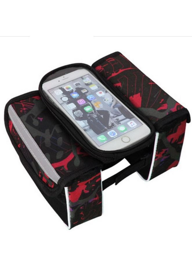 M MIAOYAN M MIAOYAN bicycle beam bag mountain bike front bag touch screen mobile phone bag increase saddle bag upper tube bag frame bag riding equipment  - Image 5